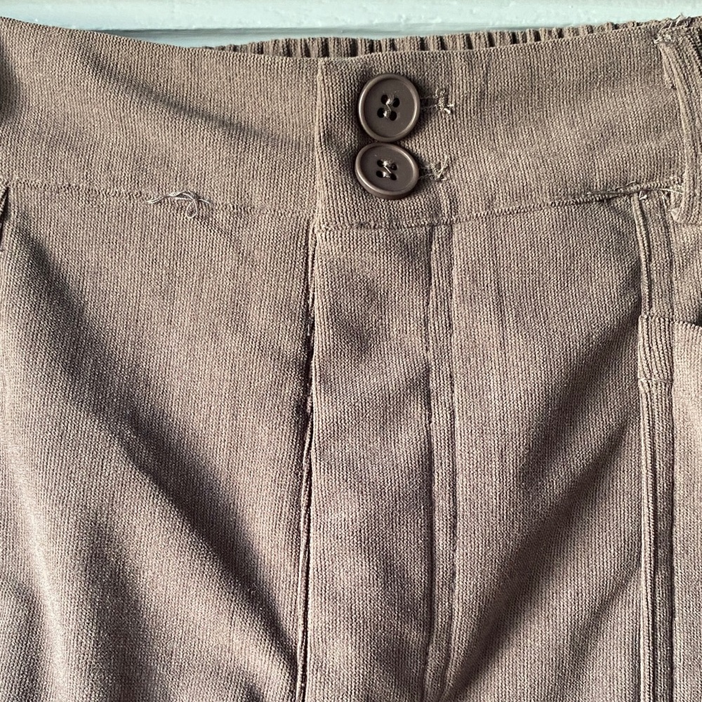 High-Rise Wide Ankle Pants in Taupe - Picture 2 of 4